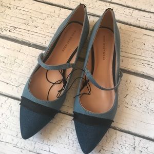 Who What Wear denim flats, NWOT